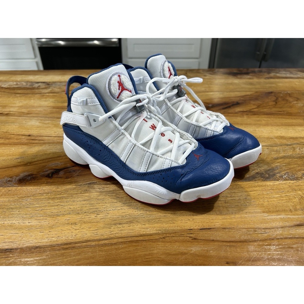 Nike‎ Air Jordan 6 Rings True Blue 322992-140 Men's US Size 9 GUC